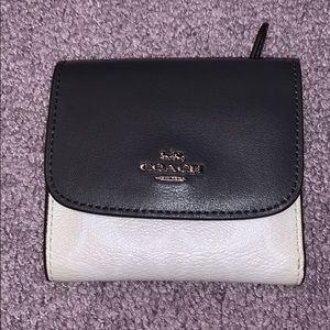 Black and white Coach wallet